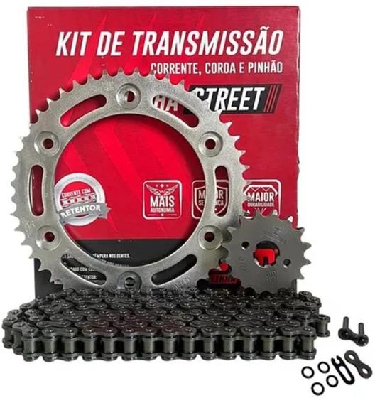 Imagem de Kit jogo Relação Transmissao moto DID C/retentor Reforçado Fazer 150 2014 A 2021 original