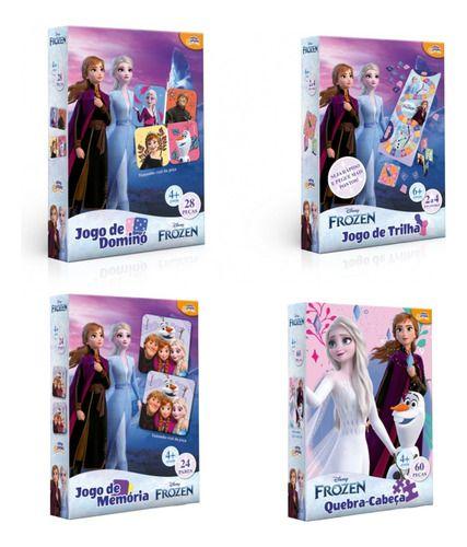 Imagem de Kit Jogos Frozen Menina Infantil Educativo Pedagogico