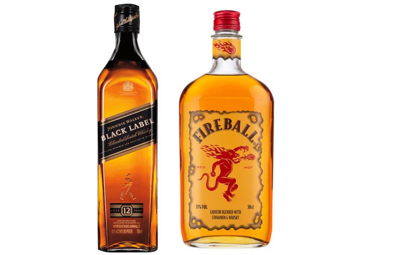 Imagem de Kit Johnnie Walker Black Label e Fireball Licor Canela 750ml