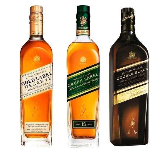 Imagem de Kit Johnnie Walker (Green Label / Gold Label / Double Black)