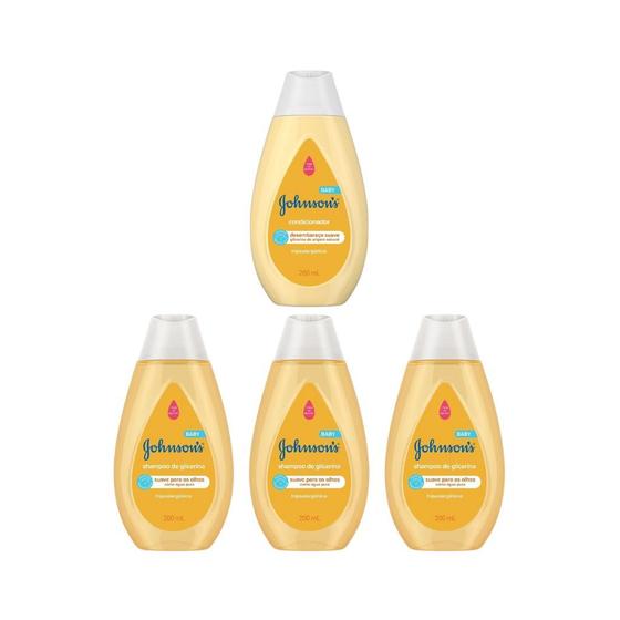 Imagem de Kit Johnson 3 Shampoo 200ml + 1 Cond 200ml Tradicional