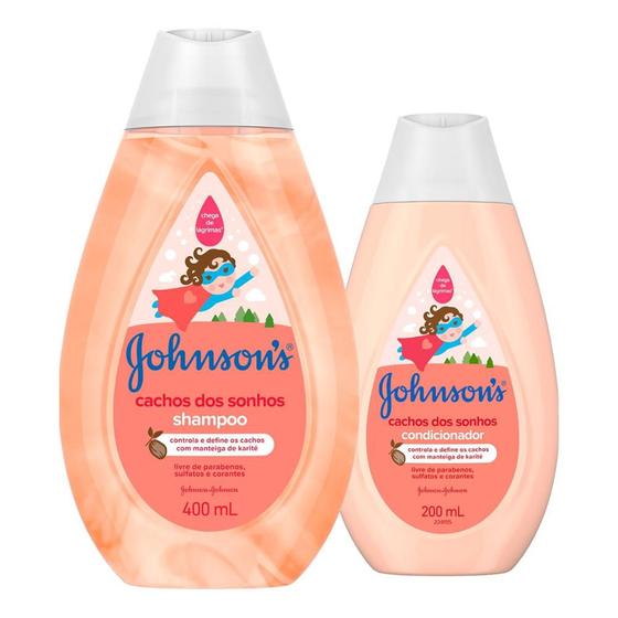 Kit Johnson's Baby Cachos Definidos Shampoo 400ml + Condicionador