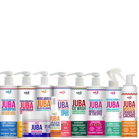 Imagem de Kit Juba Sh 500ml + Cond 500ml + Masc 500ml + Crespos Completo
