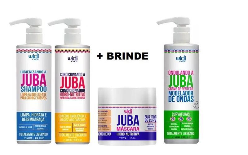 Imagem de Kit Juba Sham+Cond+Másc+Ondulando Creme de Pentear Widi