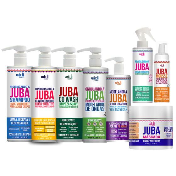 Imagem de Kit Juba Widi Care Ondulando, Shampoo, Co Wash, Mousse, Máscara, Condicionador, Bruma e Geleia