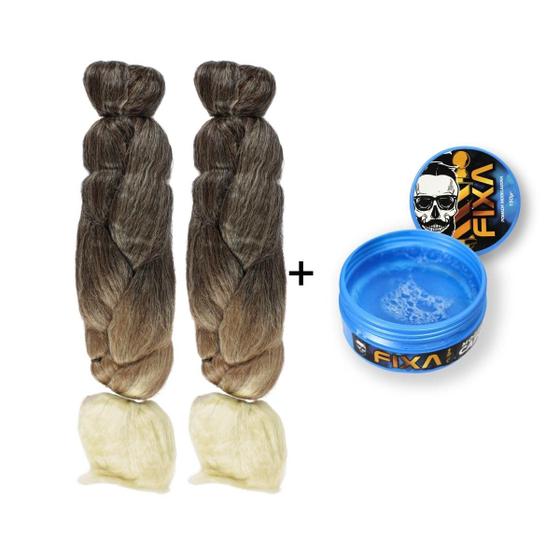 Imagem de Kit Jumbo Para Trança 399g + Gel Modelador Para Trança Box Braids