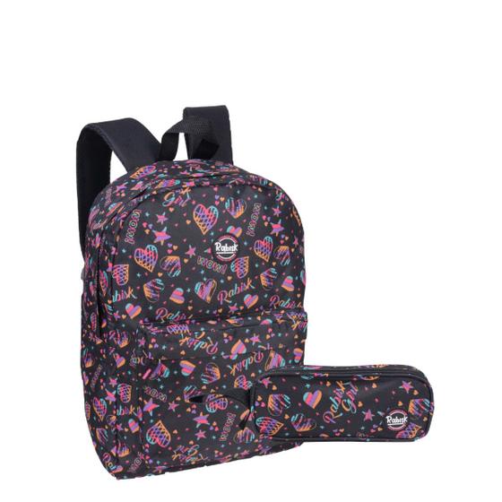 Imagem de Kit Juvenil Feminino Impermeável Girl Mochila RK2337 + Estojo RK2347