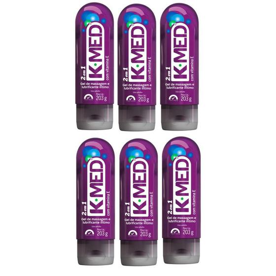 Imagem de Kit K-Med 2 Em 1 Lubrificante Íntimo Cimed 200Ml - 6 Un