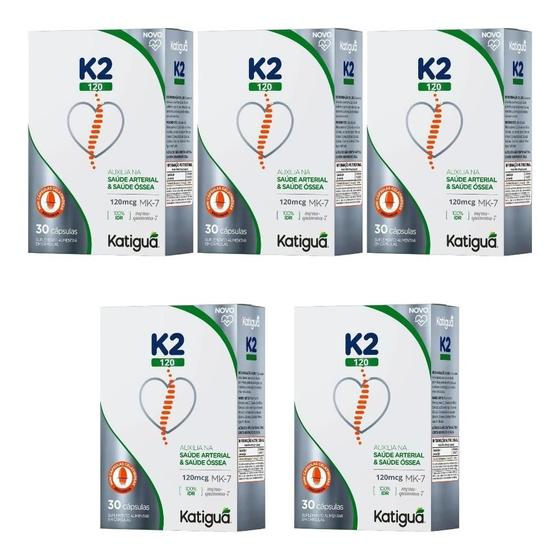 Imagem de Kit K2 120mcg Com 5 Caixas De 30 Cápsulas Cada