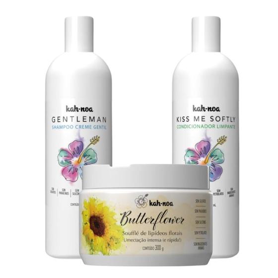 Imagem de Kit Kah-Noa Higienizadores Shampoo Condicion e Butterflower