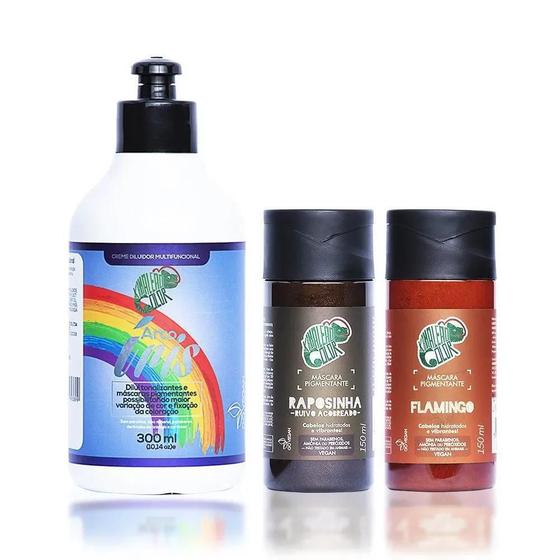 Kit Kamaleão Color Flamingo, Raposinha E Base Diluidor 300Ml - Kamaleao ...