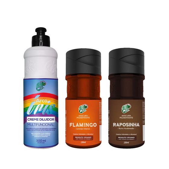 Imagem de Kit Kamaleão Color - Flamingo, Raposinha e Creme Diluidor 300ml