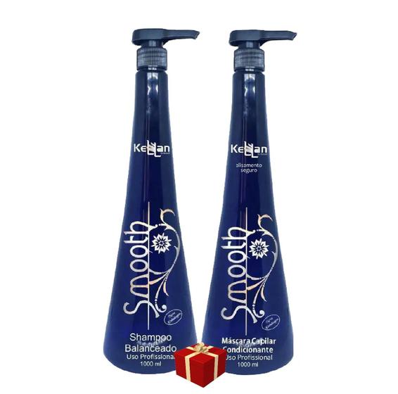 Imagem de Kit Kellan Smooth Shampoo E Ativo Matizador Kellan