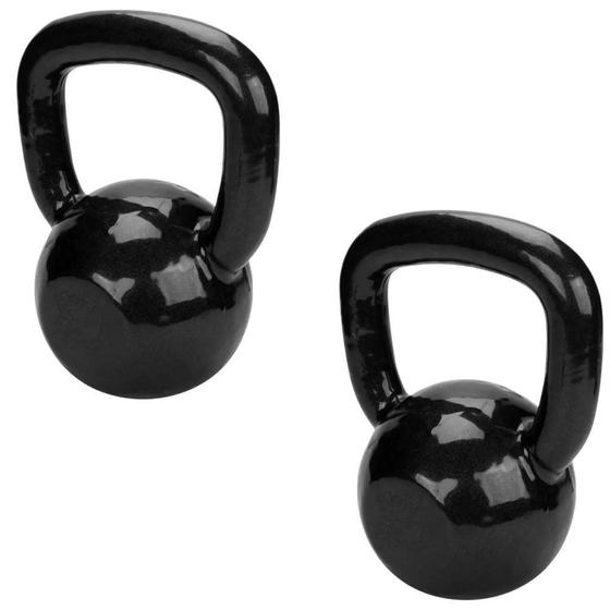 Imagem de Kit Kettlebell Emborrachado Treinamento Funcional 4 E 6 Kg