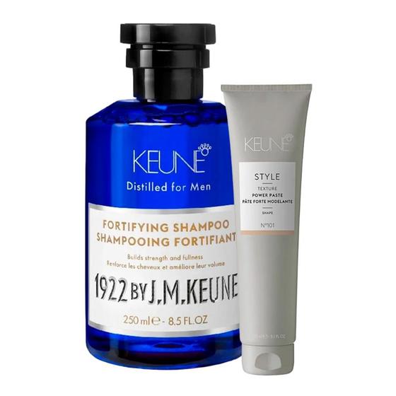 Imagem de Kit Keune 1922 Fortifying Shampoo 250ml, Pasta Modeladora 150ml