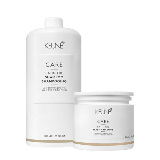 Imagem de Kit Keune Care Satin Oil Shampoo Litro e Máscara (2 produtos)