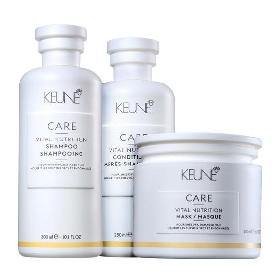 Imagem de Kit Keune Care Vital Nutrition Shampoo 300ml + Condicionador 250ml + Máscara 200ml