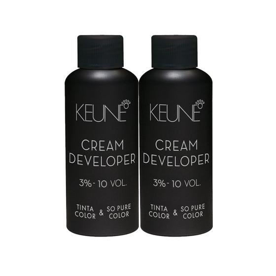 Imagem de Kit Keune Tinta Color & So Pure Color 3% - 10 VOL  Oxidante Cremoso 60ml (2 unidades)