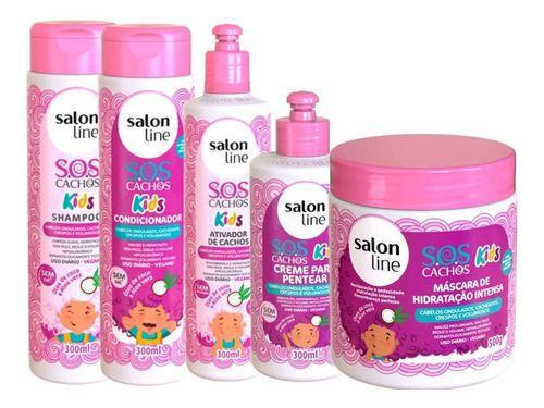 Kit Kids Salon Line Sos Cachos Infantil Completo 5 Intens Ativador De Cachos Magazine Luiza