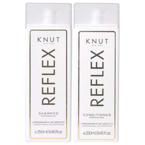 Imagem de Kit Knut Tratamento Reflex Shampoo 250ml Condicionador Luminosidade Liso Absoluto 250ml