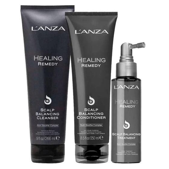 Imagem de Kit L'Anza Complete Re-Balance - Shampoo 266ml + Condicionador 250ml + Leave-in de Tratamento 100ml