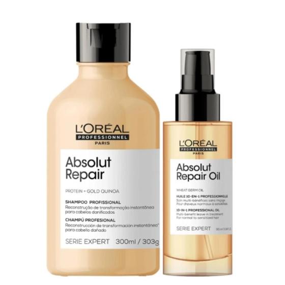 Imagem de Kit L'Oréal Absolut Repair Shampo 300ml + Óleo 90ml