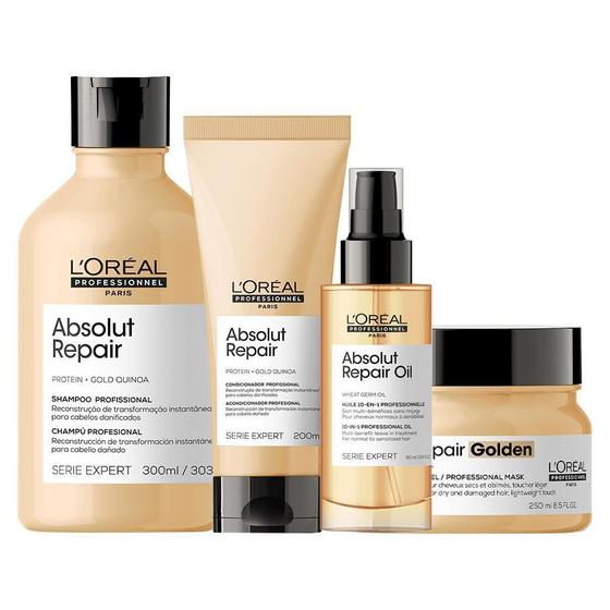 Imagem de Kit L'Oréal Pro Absolut Repair Gold Quinoa-4 Produtos