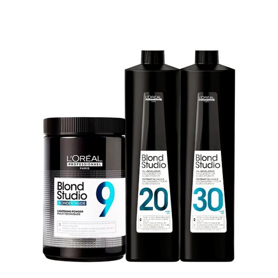 Kit L'Oréal Professionnel Blond Studio 9 Pó Descolorante e Oil ...