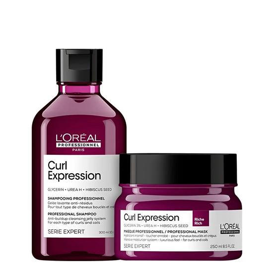Imagem de Kit L'Oréal Professionnel Curl Expression Shampoo Antirresíduos 300ml + Rich Mask 250g