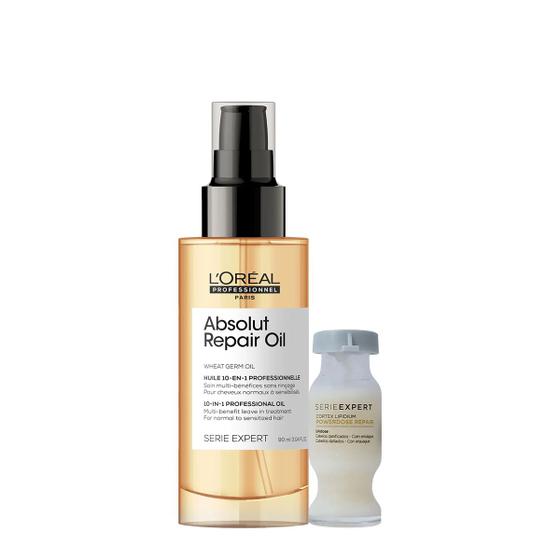 Kit L'Oréal Professionnel Expert Absolut Repair Cortex Lipidium Power Repair e Gold Quinoa 10in1 90ml (2 produtos) Imagem de Kit L'Oréal Professionnel Expert Absolut Repair Cortex Lipidium Power Repair e Gold Quinoa 10in1 90ml (2 produtos)