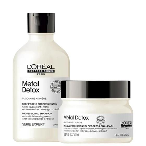 Imagem de Kit L'Oréal Professionnel Metal Detox Kit Shampoo 300ml E Máscara 250g