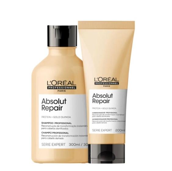 Imagem de Kit L'Oréal Professionnel Serie Expert Absolut Repair Gold Quinoa - Shampoo 300ml + Cond 200ml