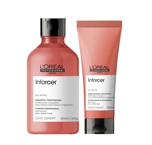 Imagem de Kit L'Oréal Professionnel Serie Expert Inforcer Shampoo 300mls+ Condicionador 200mls