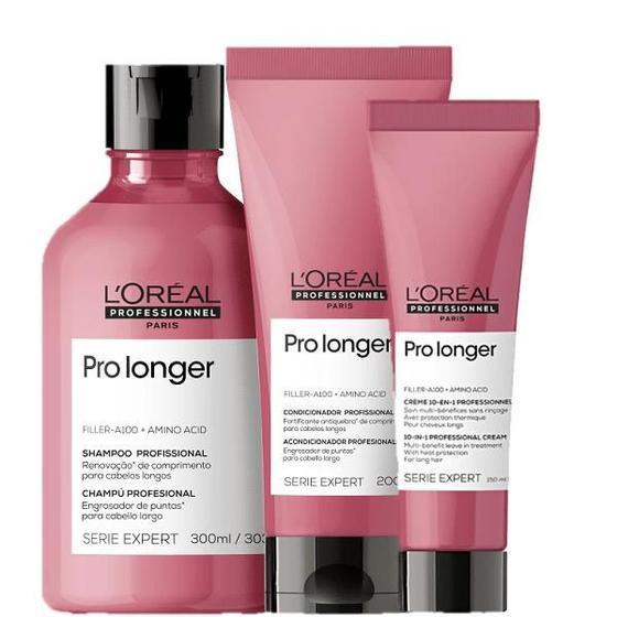 Imagem de Kit L'Oréal Professionnel Serie Expert Pro Longer Home Care Duo  + Leave-in 150ml (3 Produtos)