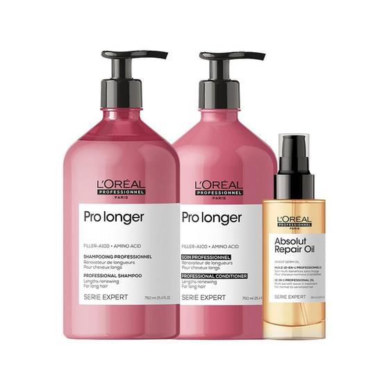 Imagem de Kit L'Oréal Professionnel Serie Expert Pro Longer - Shampoo e Condicionador e Óleo