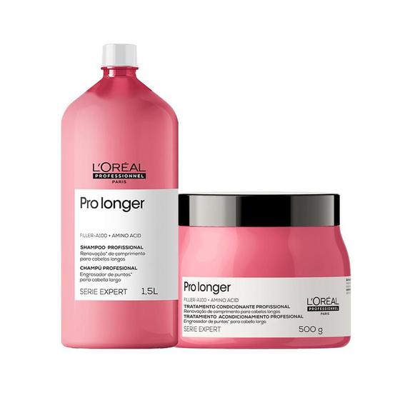 Imagem de Kit L'Oréal Professionnel Serie Expert Pro Longer  Shampoo e Máscara 500 g
