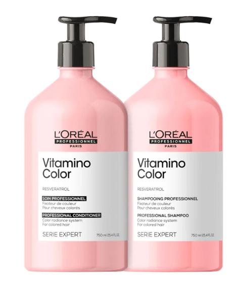 Imagem de Kit L'Oréal Professionnel Vitamino Color Resveratrol - Shampoo 750ml + Condicionador 750ml