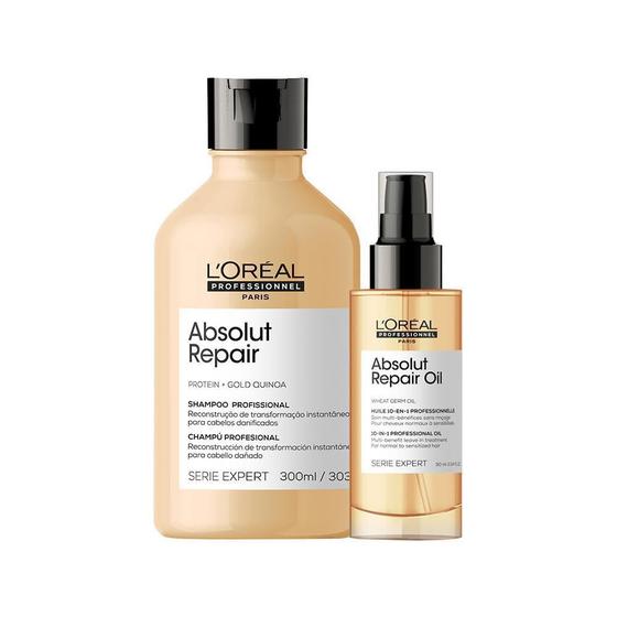 Imagem de Kit L'Oréal Serie Exp Absolut Repair Gold Quinoa-Sh E Óleo