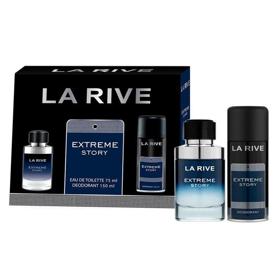 Imagem de Kit La Rive Extreme Story EDT Perfume Masculino 75ml e Desodorante 150ml