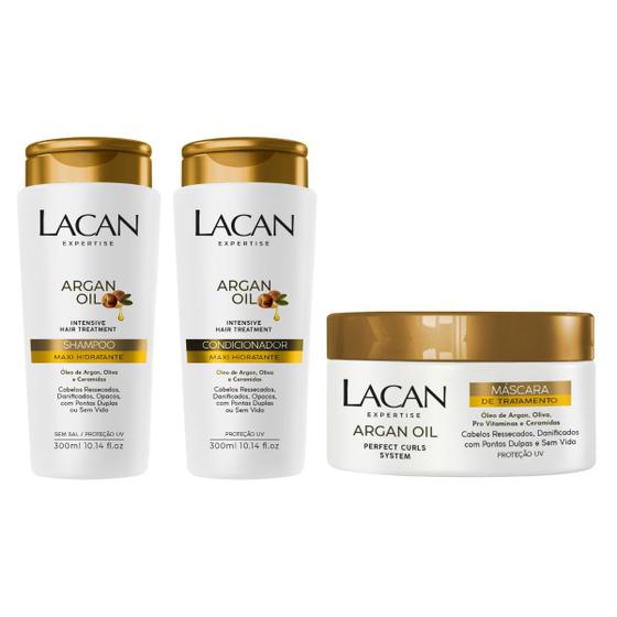 Imagem de Kit Lacan Argan Oil Shampoo + Condicionador + Máscara