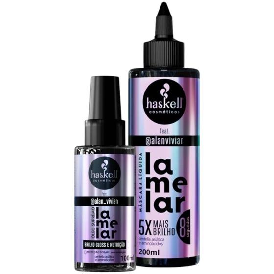 Imagem de Kit Lamelar feat Alan Vivian 1 Máscara Líquida 200ml 1 Óleo Supremo 100ml