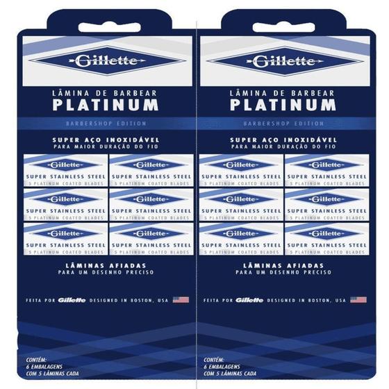 Imagem de Kit Lâminas de Barbear Gillette com 12 Caixinhas C/5 Unidades