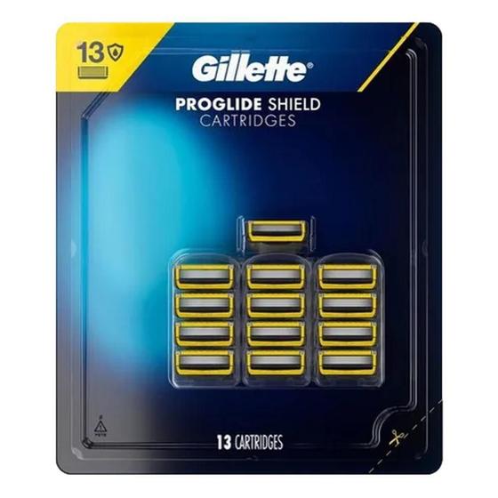 Imagem de Kit Lâminas De Barbear Gillette Proglide Shield -13 Unidades