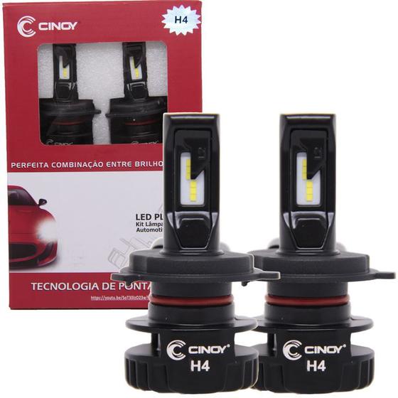 Imagem de Kit Lâmpada Automotiva Super LED Plus H4 6500K, 6000 Lúmens, 12V e 24V e 16W Efeito Xênon Para Carro, Moto e Caminhão