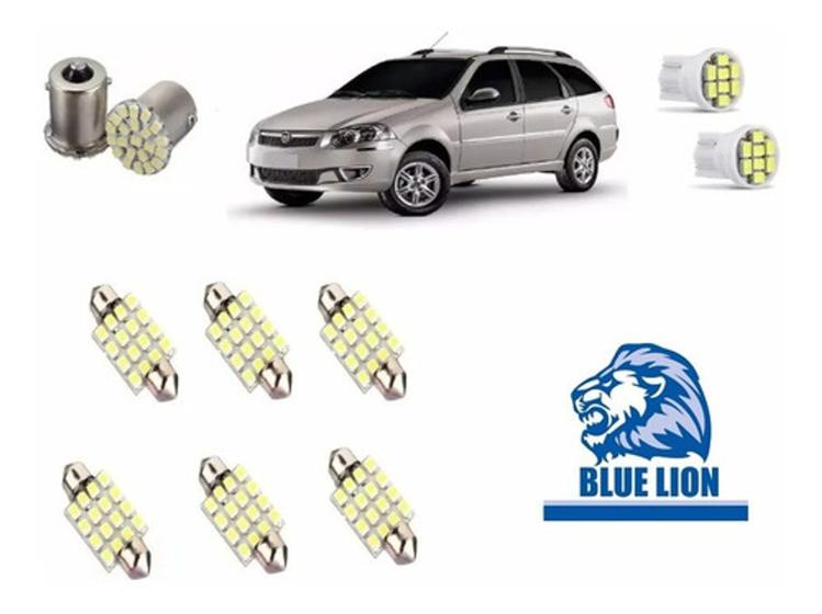 Kit L Mpada De Led Palio Weekend G Pingo R Placa Teto Blue Lion