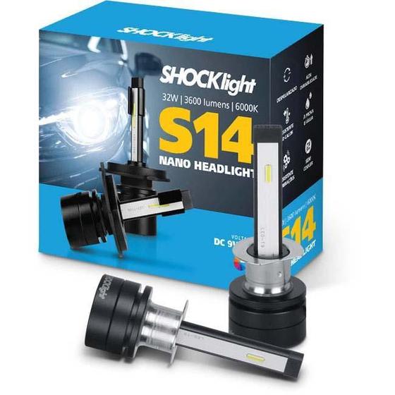 Imagem de Kit Lâmpada Headlight S14 Nano H1 12v 32w 6000L