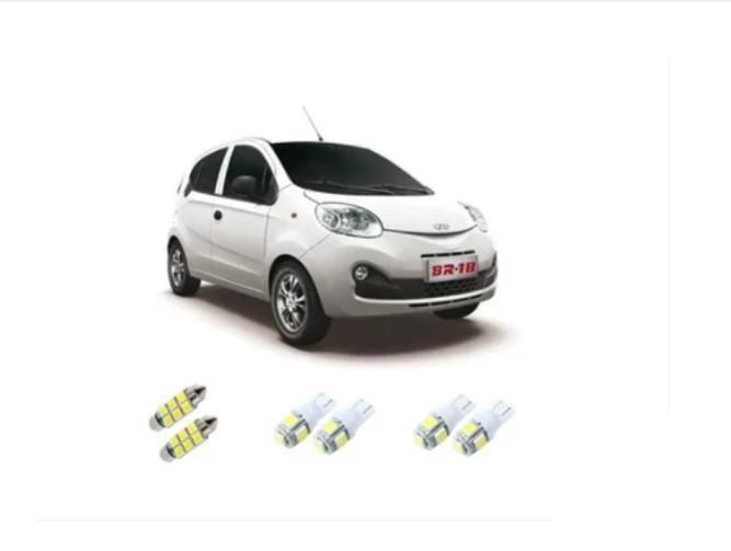 Imagem de Kit Lampada Led Chery Qq 11 - 16 Teto Porta Mala Placa Lant.