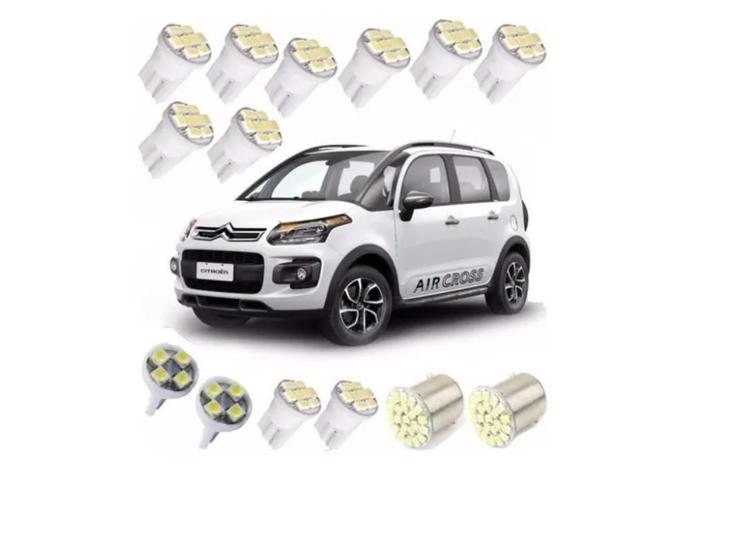 Imagem de Kit Lampada Led Citroen Aircross Luz Teto Placa Ré Farolete