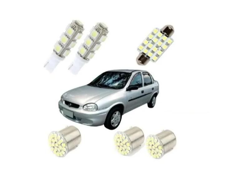 Imagem de Kit Lâmpada Led Corsa Classic Sedan Hatch Wind 2000 2001