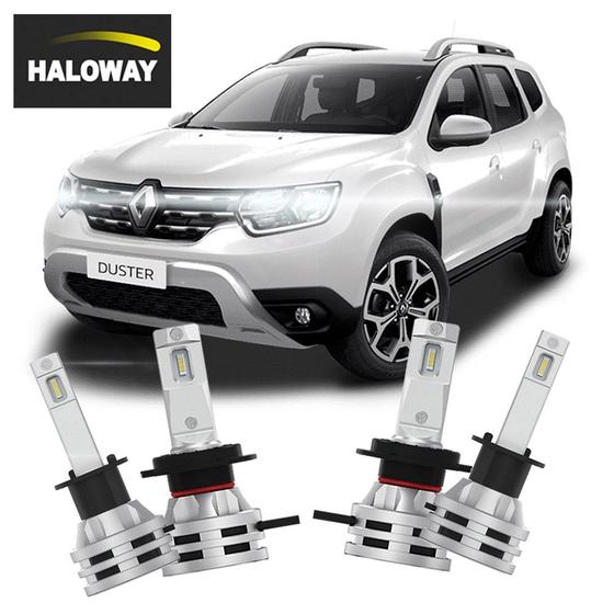 Imagem de Kit Lâmpada LED Farol Baixo/Alto Duster 2012/2021 6500K Haloway